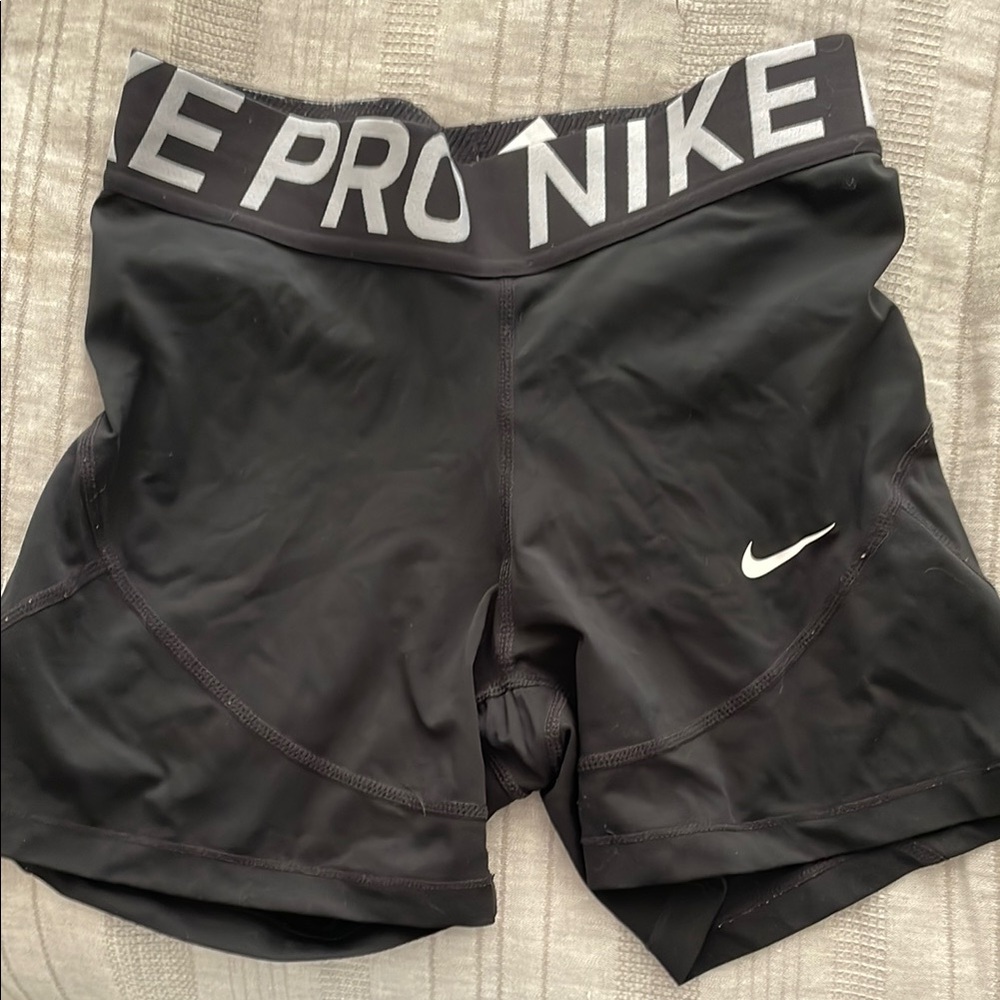 Nike Pros Black Athletic Shorts with Compression Fit